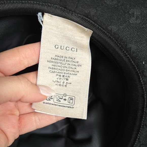 UNISEX GG CANVAS BUCKET HAT WITH DOUBLE G - Picture 7 of 13